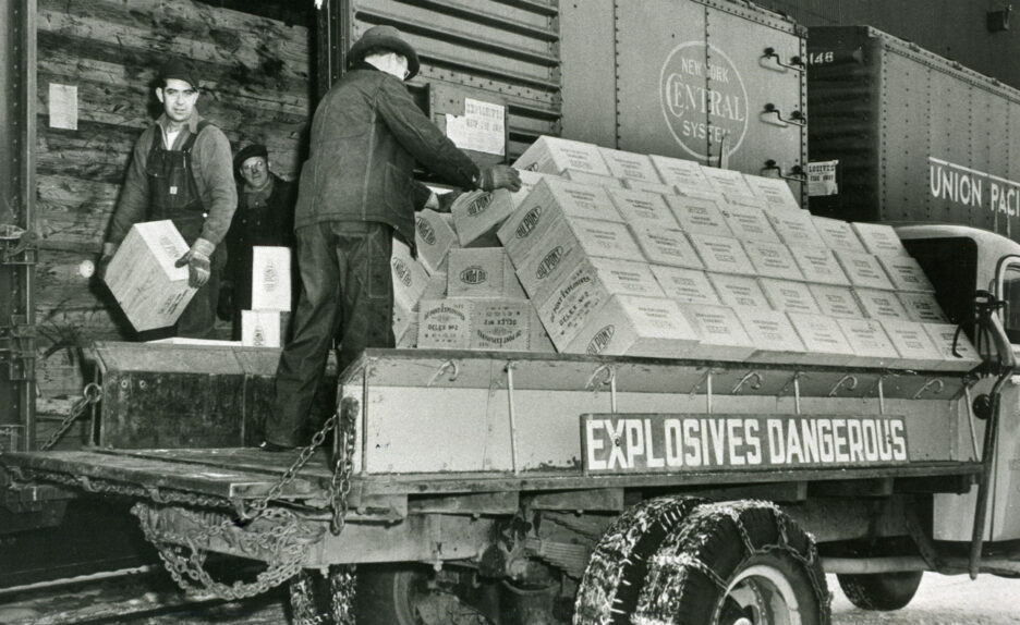 explosives being delivered