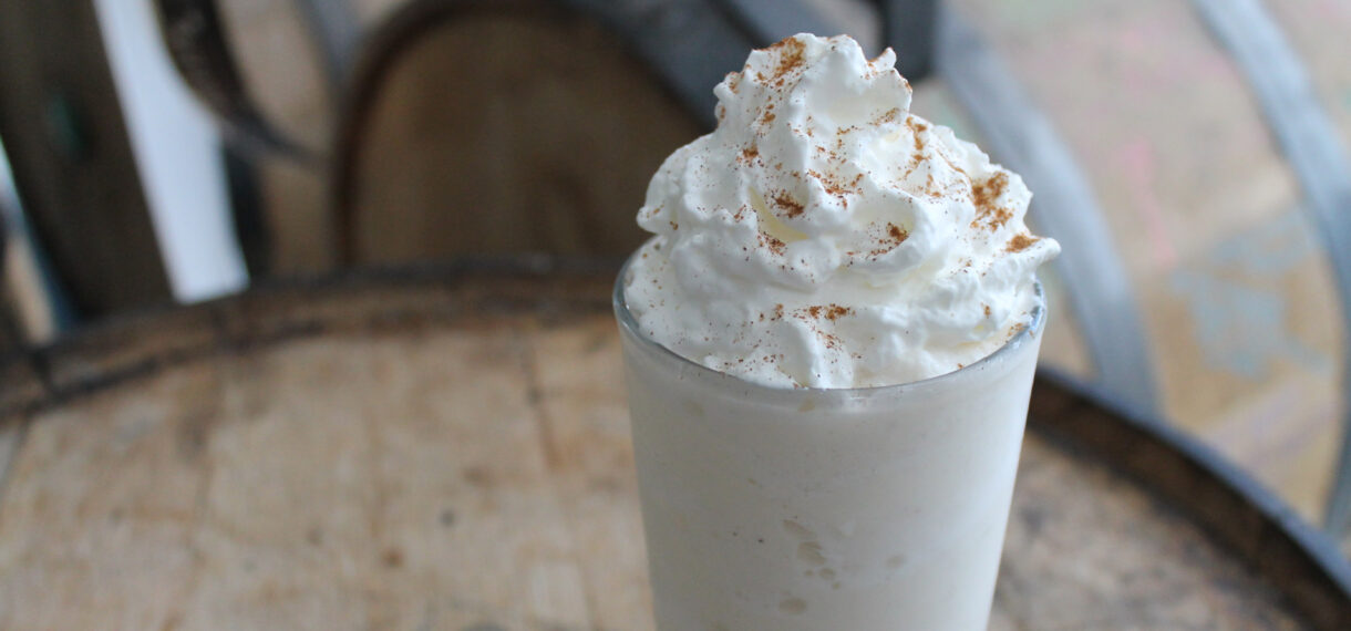 A delicious cinnamon roll milkshake